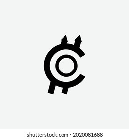 leistungsstarkes Kryptosymbol-Logo