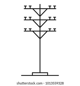 Powerhouse icon. Outline illustration of powerhouse vector icon for web
