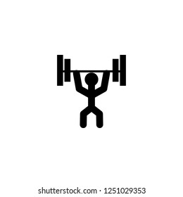 powerlifter vector icon. powerlifter sign on white background. powerlifter icon for web and app