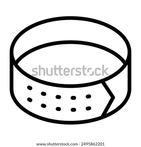 Powerlifting Belt Vector Line Icon Design