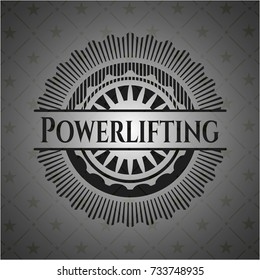 Powerlifting black emblem. Vintage.