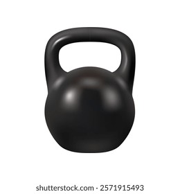 Powerlifting and bodybuilding accessories and equipment for working out and sports activities. Vector realistic iron kettlebell, strength and training tool for gym. Weight for bodybuilders to lift