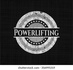 Powerlifting chalk emblem