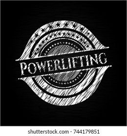 Powerlifting with chalkboard texture