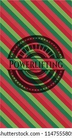 Powerlifting christmas style emblem.