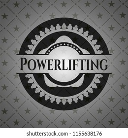 Powerlifting dark emblem. Retro