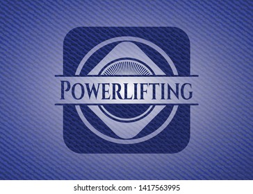 Powerlifting denim background. Vector Illustration. Detailed.