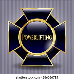Powerlifting gold badge
