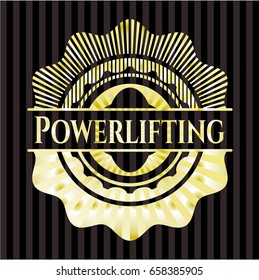 Powerlifting golden emblem