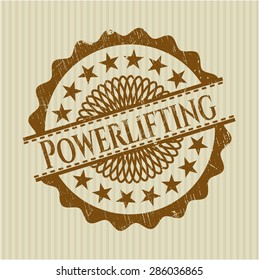 Powerlifting grunge seal