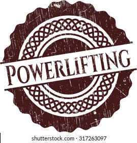 Powerlifting grunge seal