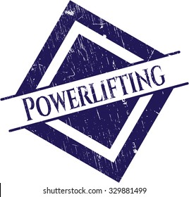 Powerlifting grunge stamp