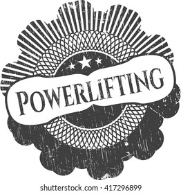 Powerlifting grunge style stamp