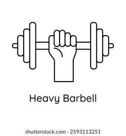 Powerlifting – Heavy Barbell Representing Strength Training and Weightlifting