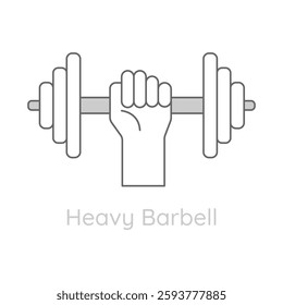 Powerlifting – Heavy Barbell Representing Strength Training and Weightlifting