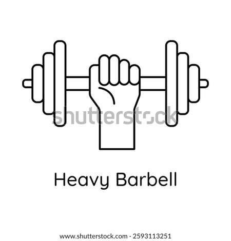 Powerlifting – Heavy Barbell Representing Strength Training and Weightlifting