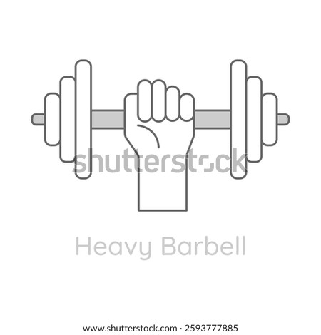 Powerlifting – Heavy Barbell Representing Strength Training and Weightlifting