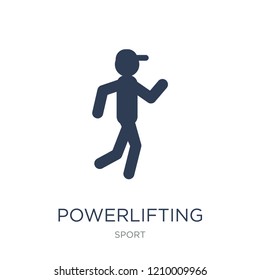powerlifting icon. Trendy flat vector powerlifting icon on white background from sport collection, vector illustration can be use for web and mobile, eps10