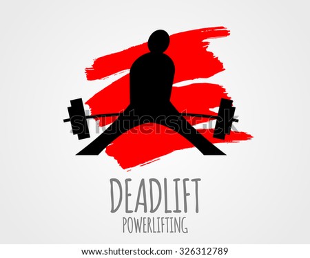 Powerlifting logo. Deadlift