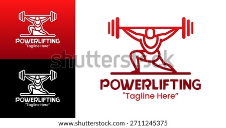 Powerlifting Logo Dynamic Heavy Bar Identity