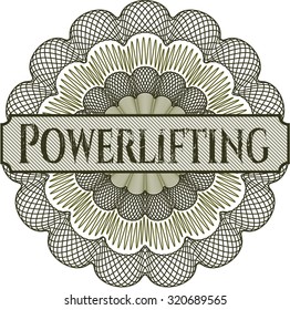 Powerlifting money style rosette