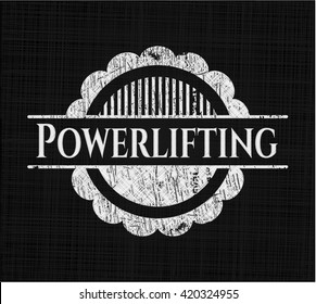 Powerlifting on blackboard