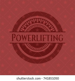 Powerlifting red emblem. Vintage.