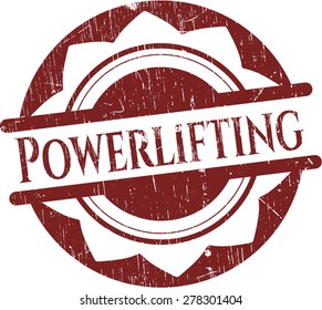 Powerlifting red rubber stamp