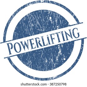 Powerlifting rubber grunge stamp