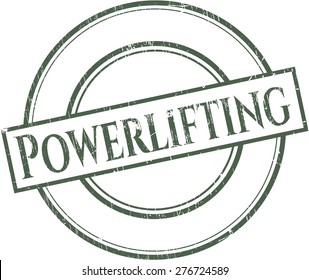 Powerlifting rubber stamp