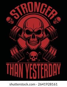 Powerlifting Skull Design - Weightlifting And Bodybuilding Inspiration Art