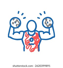 powerlifting sport doodle icon sketch vector. powerlifting sport sign. isolated symbol illustration