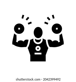 powerlifting sport glyph icon vector. powerlifting sport sign. isolated contour symbol black illustration