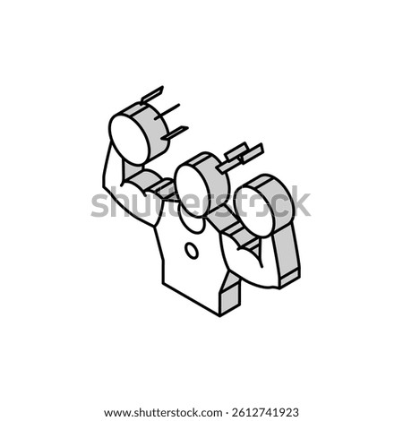 powerlifting sport isometric icon vector. powerlifting sport sign. isolated symbol illustration
