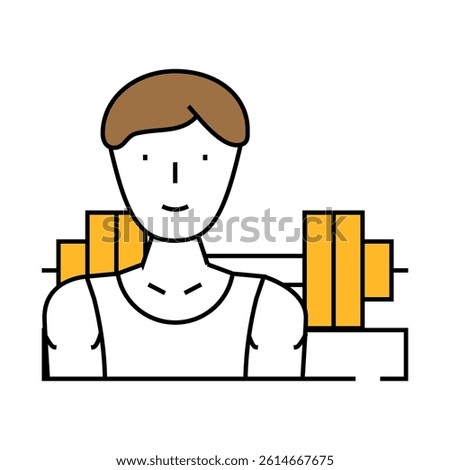 powerlifting sport line icon vector. powerlifting sport sign. isolated symbol illustration