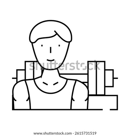 powerlifting sport line icon vector. powerlifting sport sign. isolated contour symbol black illustration