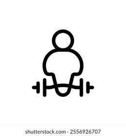 powerlifting sportsman icon sign vector