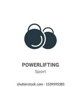 Powerlifting vector icon on white background. Flat vector powerlifting icon symbol sign from modern sport collection for mobile concept and web apps design.