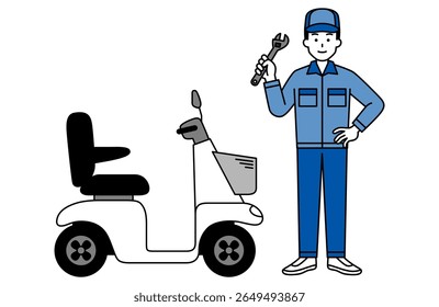Power-operated vehicle car and repairman