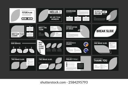 PowerPoint business presentation template. Abstract white, yellow, slides. Brochure cover design, cover design, proposal, pitch deck, google slides