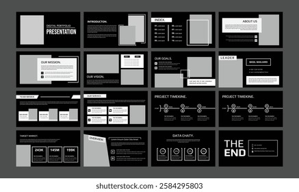 PowerPoint business presentation template. Abstract white, yellow, slides. Brochure cover design, cover design, proposal, pitch deck, google slides