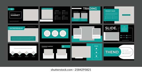 PowerPoint business presentation template. Abstract white, yellow, slides. Brochure cover design, cover design, proposal, pitch deck, google slides