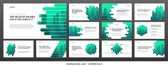 Powerpoint presentation templates set. Use for keynote presentation background, brochure design, website slider, landing page, annual report, company profile.