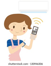 Power-saving air conditioning temperature setting