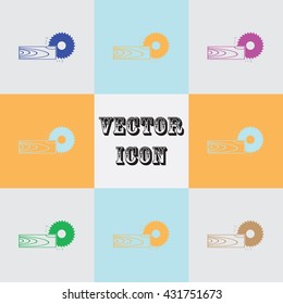 Power-saw bench vector icon