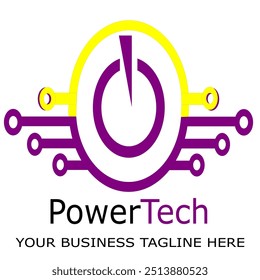 POWERTECH YOUR BUSINESS TAGLINE HERE VEKTOR