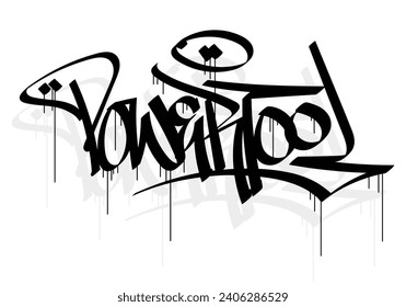 POWERTOOL word graffiti tag style