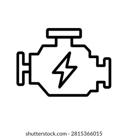 Powertrain Fault Warning icon design