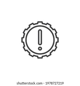 Powertrain indicator line icon. linear style sign for mobile concept and web design. Automotive powertrain system outline vector icon. Symbol, logo illustration. Vector graphics