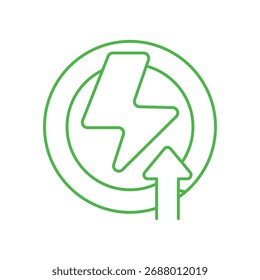Power-up icon with white background vector stock illustration